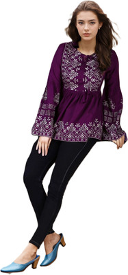 Whadmire Casual Solid Women Black Top