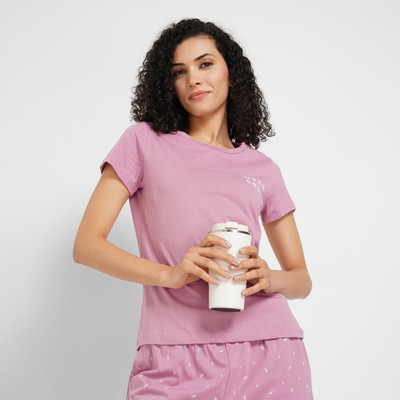 Dreamz by Pantaloons Casual Solid Women Pink Top
