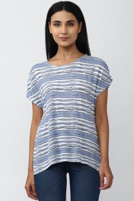 VAN HEUSEN Casual Printed Women Blue, White Top