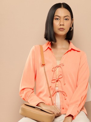 her by invictus Casual Solid Women Orange Top