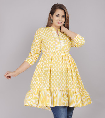 Fashion Point Casual Printed Women Yellow Top