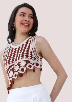 Classye Creation Casual Self Design Women Maroon, White Top