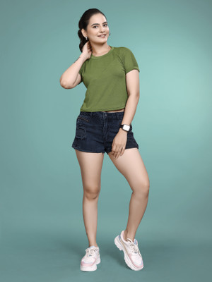SAKARMAA Party Solid Women Beige Top