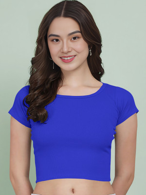 NAVYANKAA Casual Self Design Women Blue Top