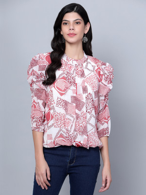 Moda Rapido Casual Printed Women Maroon Top