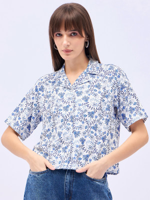 Dressberry Casual Printed Women Blue Top