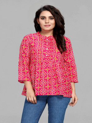 pinfit Casual Printed Women Pink Top