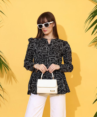 Sheetal Associates Casual Printed Women Black Top