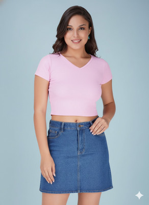 Soft and Soothe Casual Solid Women Pink Top