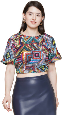Jakanary Casual Printed Women Multicolor Top