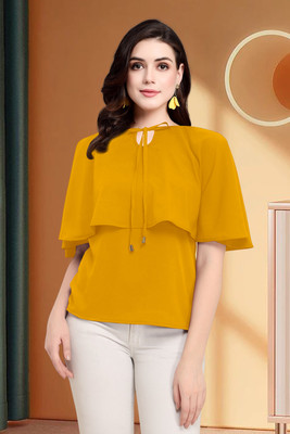 F Plus fashion Casual Solid Women Multicolor Top