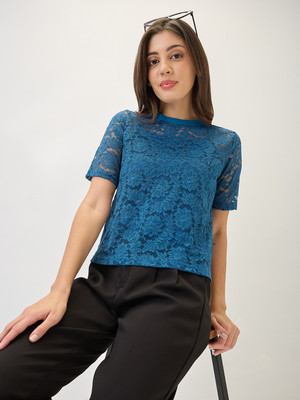 Globus Party Self Design Women Blue Top