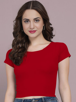 Kashonaa Casual Solid Women Red Top