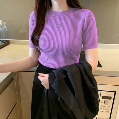 HouseOfCommon Casual Solid Women Purple Top