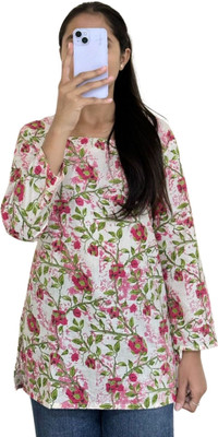 ATIPRIYAVASTRA Casual Floral Print Women Red Top