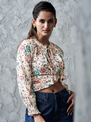 HouseOfCommon Casual Printed Women Multicolor Top