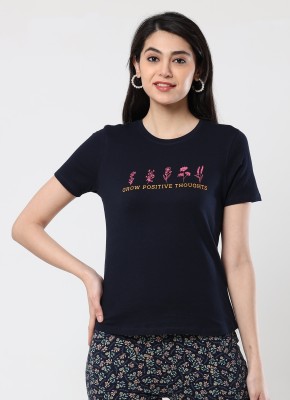 PIPER INTERNAATIONAL Casual Printed Women Dark Blue Top