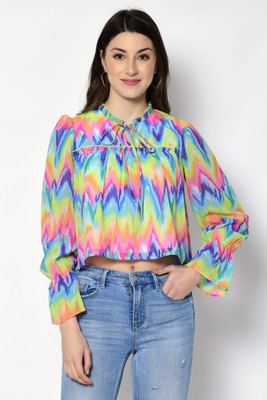 ADRIANA Party Printed Women Multicolor Top