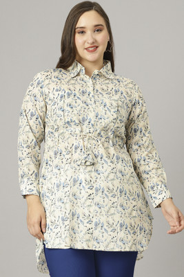 Curvy Lane Casual Printed Women Multicolor Top