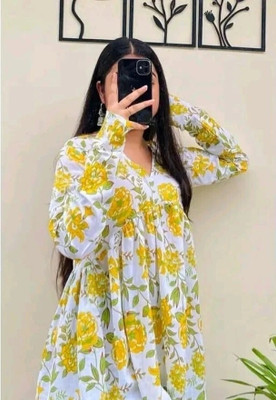 AAITHAN Casual Floral Print Women Green Top
