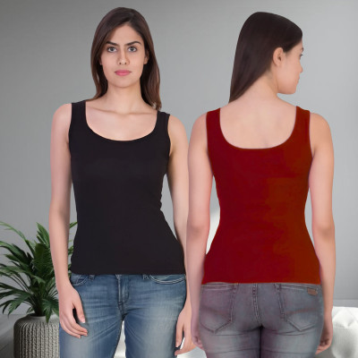 VEERAL Casual Solid Women Maroon Top