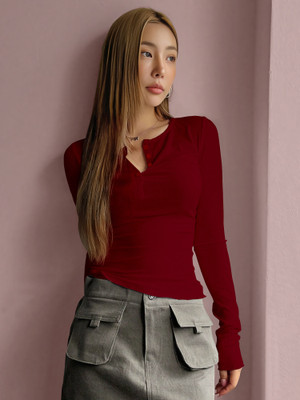 NAVYANKAA Casual Solid Women Maroon Top