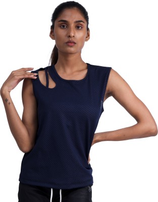 Leanbod Casual Solid Women Blue Top