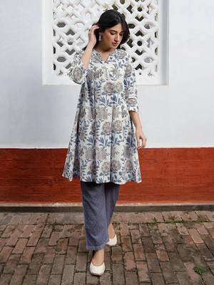 Janasya Casual Printed Women White Top