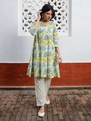 Janasya Casual Printed Women White Top