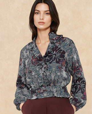 RAREISM Party Floral Print Women Multicolor Top
