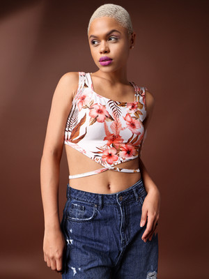 PURVAJA Party Floral Print Women Multicolor Top