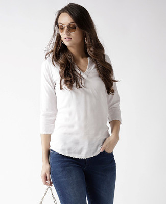 Zaristaa Casual Solid Women Multicolor Top