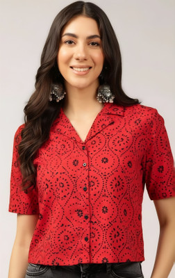 Shubhkari Casual Printed Women Maroon Top