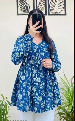 lovista Casual Printed Women Blue Top