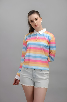 HouseOfCommon Casual Printed Women Multicolor Top