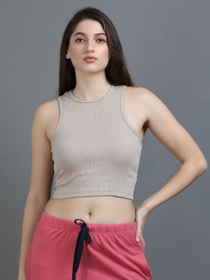 HRX by Hrithik Roshan Casual Solid Women Beige Top