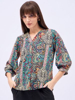 Dressberry Casual Printed Women Multicolor Top