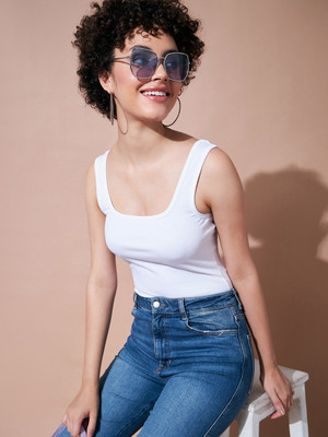 SASSAFRAS Casual Solid Women White Top