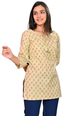 kumawat ji Casual Printed Women Black Top