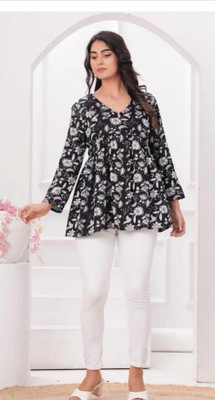 TRUSTED ENTERPRISES Party Printed Women Black Top