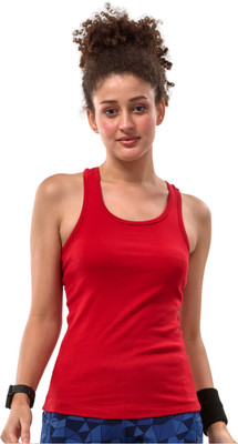 Lyra Casual Solid Women Red Top