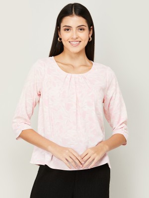 CODE by Lifestyle Casual Solid Women Pink, White Top