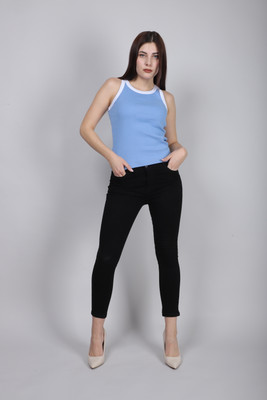SWISHIN Casual Solid Women Blue Top