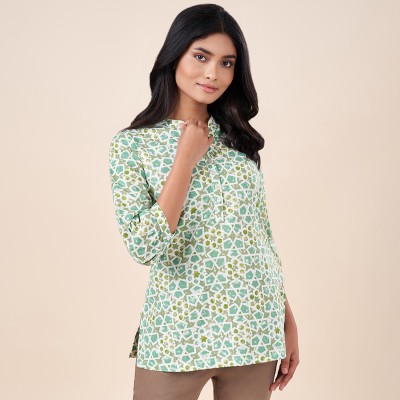 Akkriti by Pantaloons Casual Printed Women Green Top