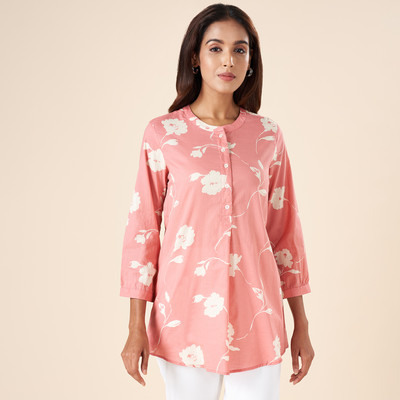 Akkriti by Pantaloons Casual Printed Women Pink, White Top