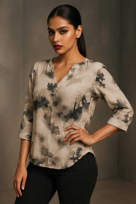 CornHubb.in Casual Tie & Dye Women Multicolor Top