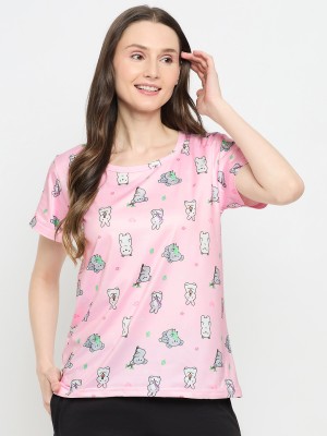 Camey Casual Printed Women Pink Top