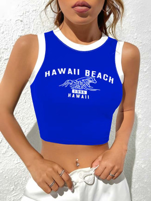 Sollobell Casual Printed Women Blue Top