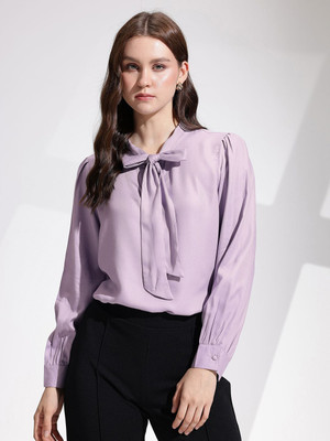 her by invictus Casual Solid Women Purple Top