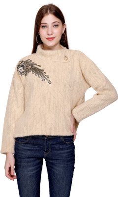 Elthia Casual Solid Women Beige Top